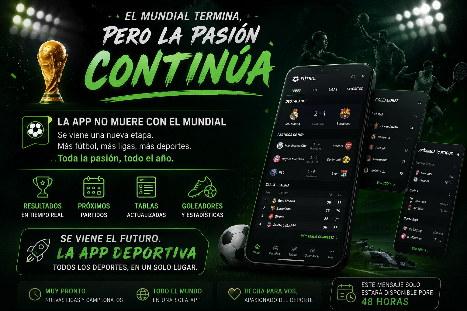 La app continúa